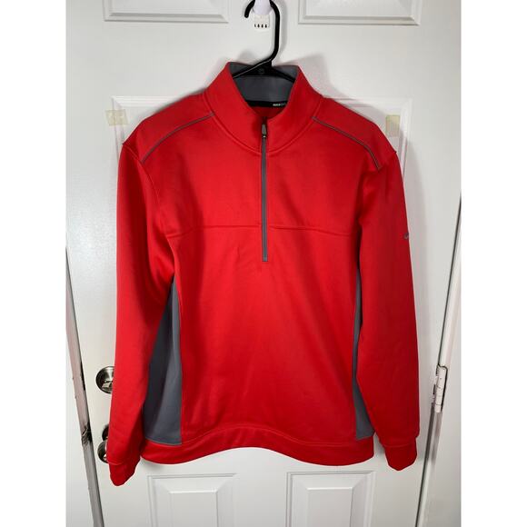 Nike Golf Tour Performance Therma-Fit 1/2 Zip Jacket Red Gray Men’s Medium - Picture 1 of 7